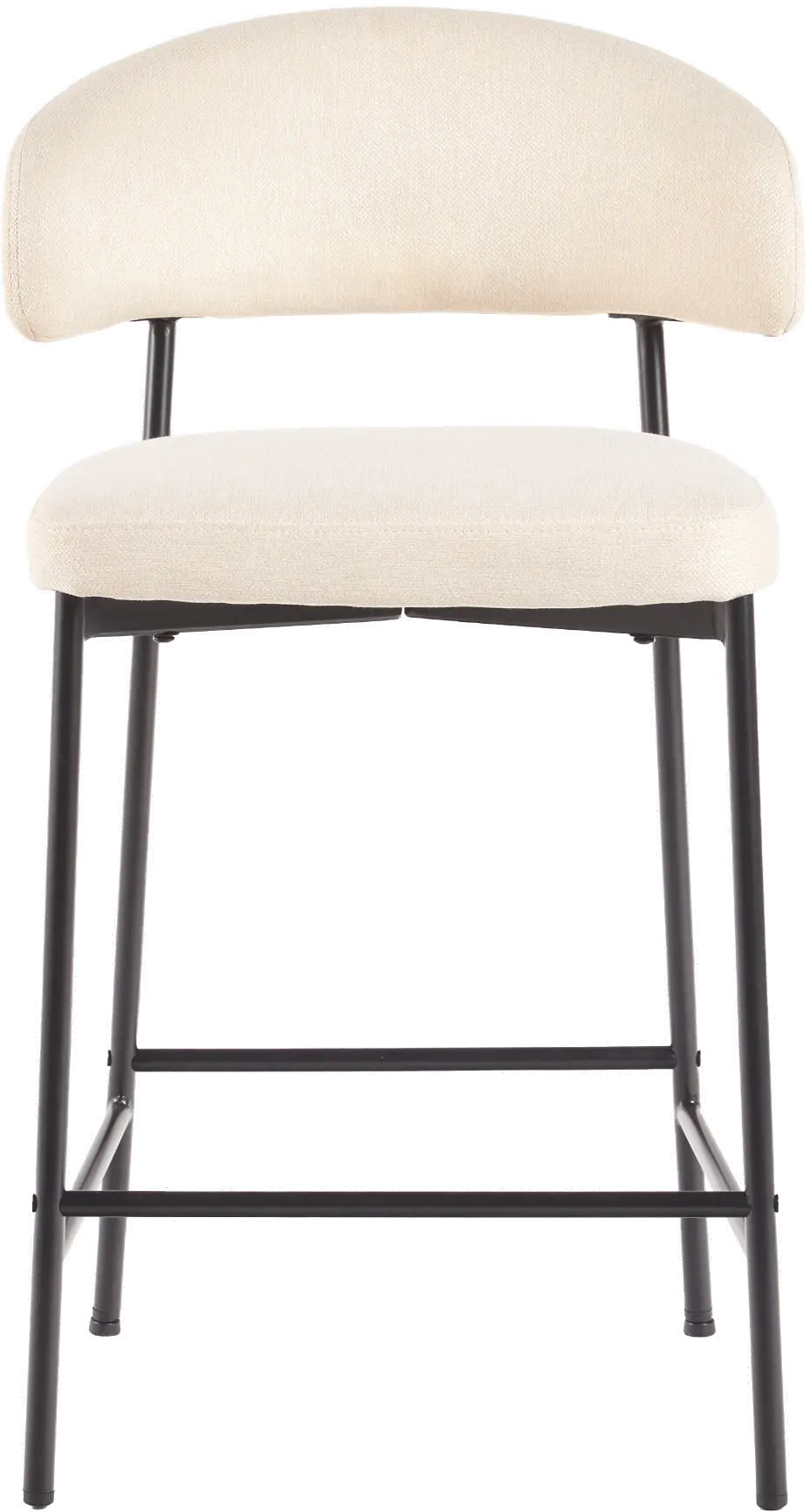 ALSD7DIV Alexis Ivory Curved Back Counter Height Stool - Set of 2-3