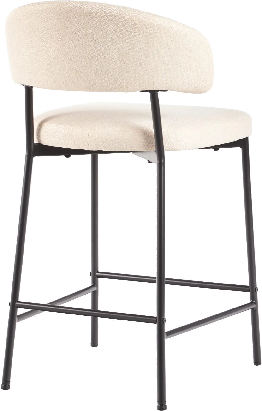 ALSD7DIV Alexis Ivory Curved Back Counter Height Stool - Set of 2-5
