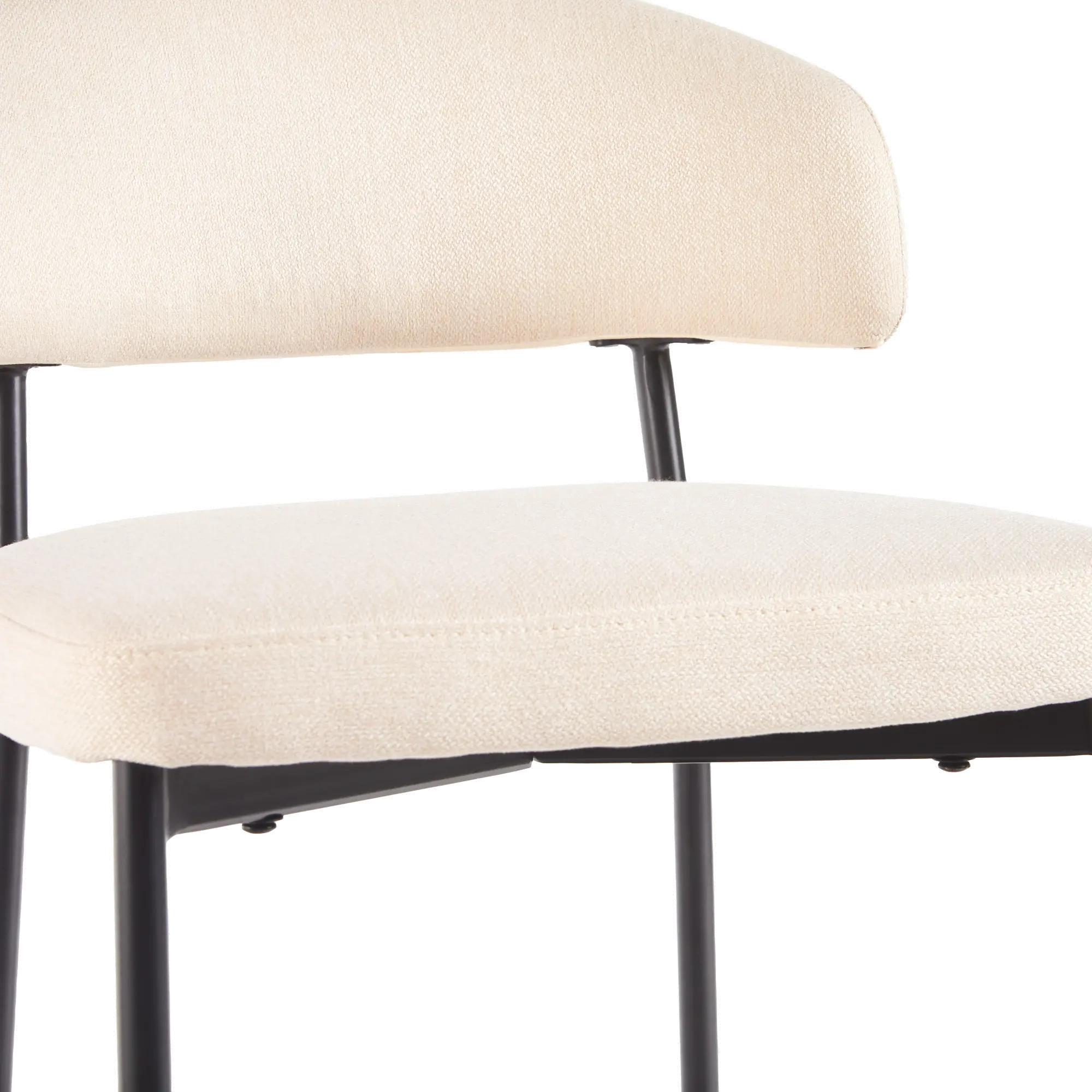 ALSD7DIV Alexis Ivory Curved Back Counter Height Stool - Set of 2-6