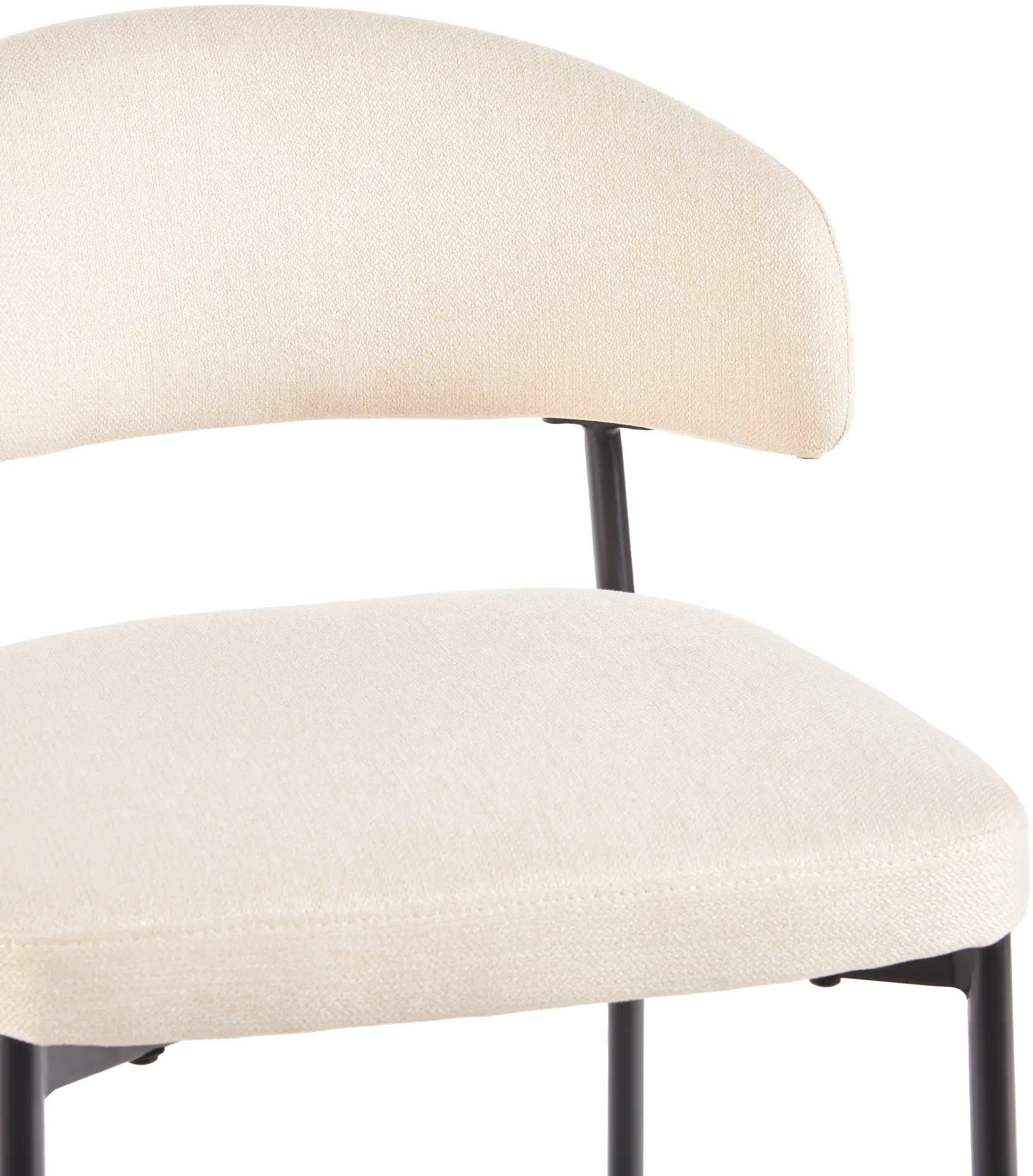 ALSD7DIV Alexis Ivory Curved Back Counter Height Stool - Set of 2-7