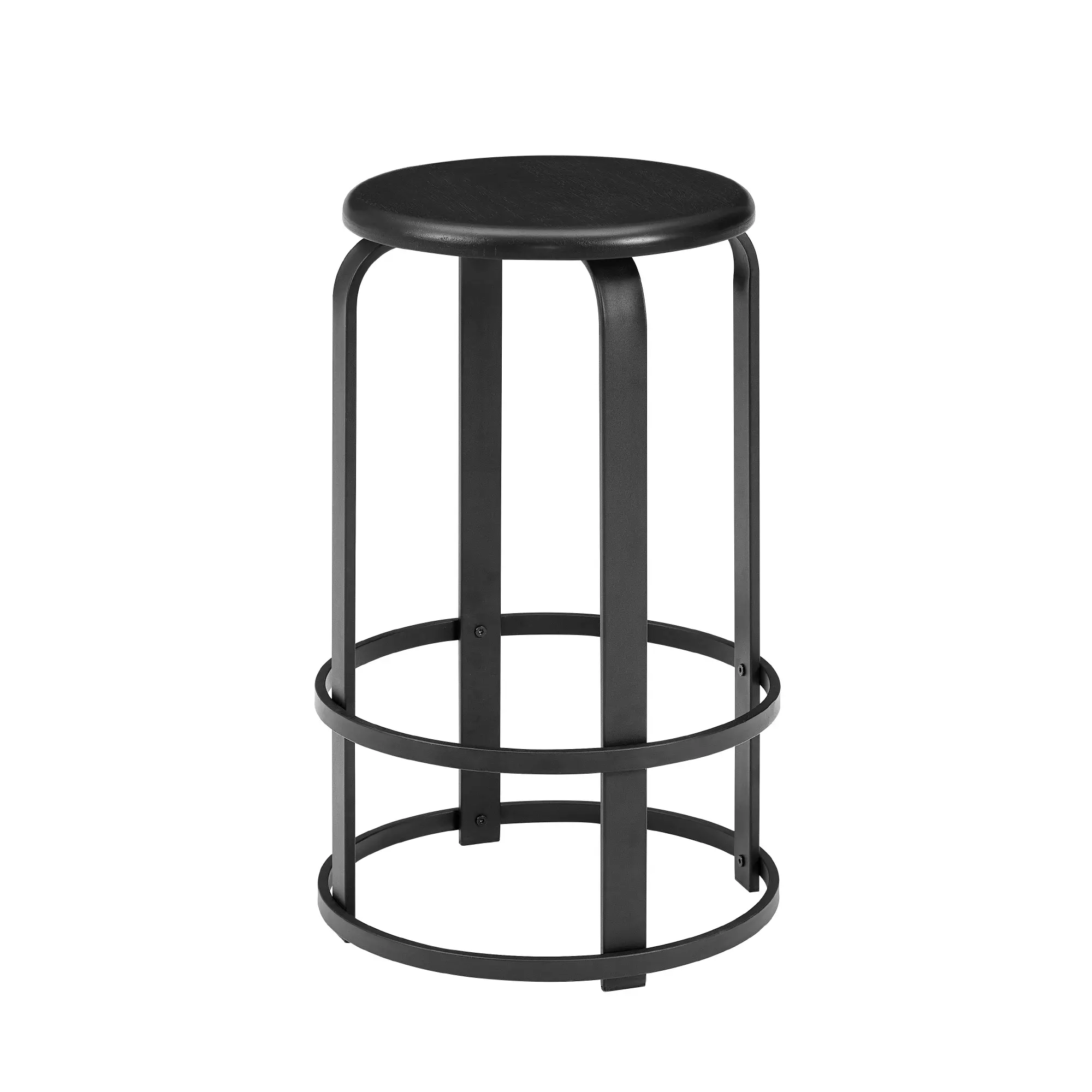 CLDK26BBL Colton 26  Metal and Wood Round Bar Stool-1