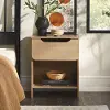 DOMB4CRIC Natural Modern 1-Drawer Nightstand