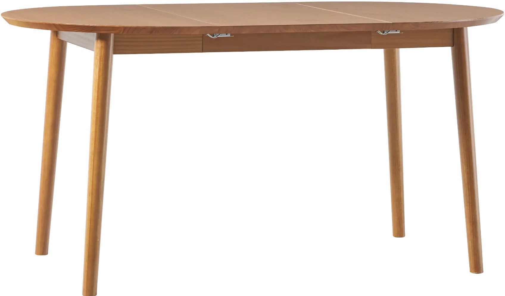 DAMD3ECAWS Mid Century Modern Caramel Wood Oval Dining Table-1