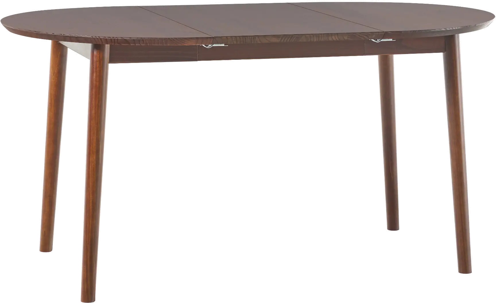 DAMD3EWTWS Mid Century Modern Walnut Wood Oval Dining Table-1