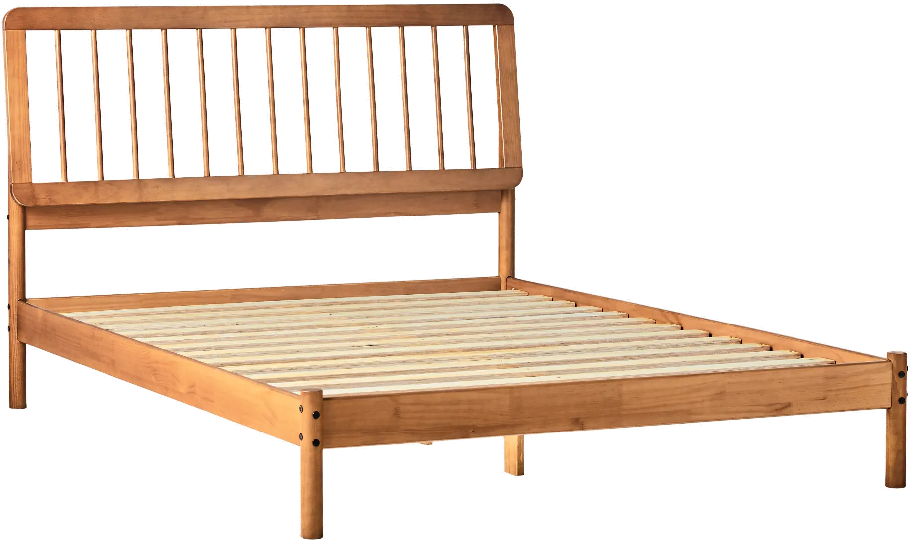 CMAB5CCA Cama Caramel Wood Queen Spindle Bed-3