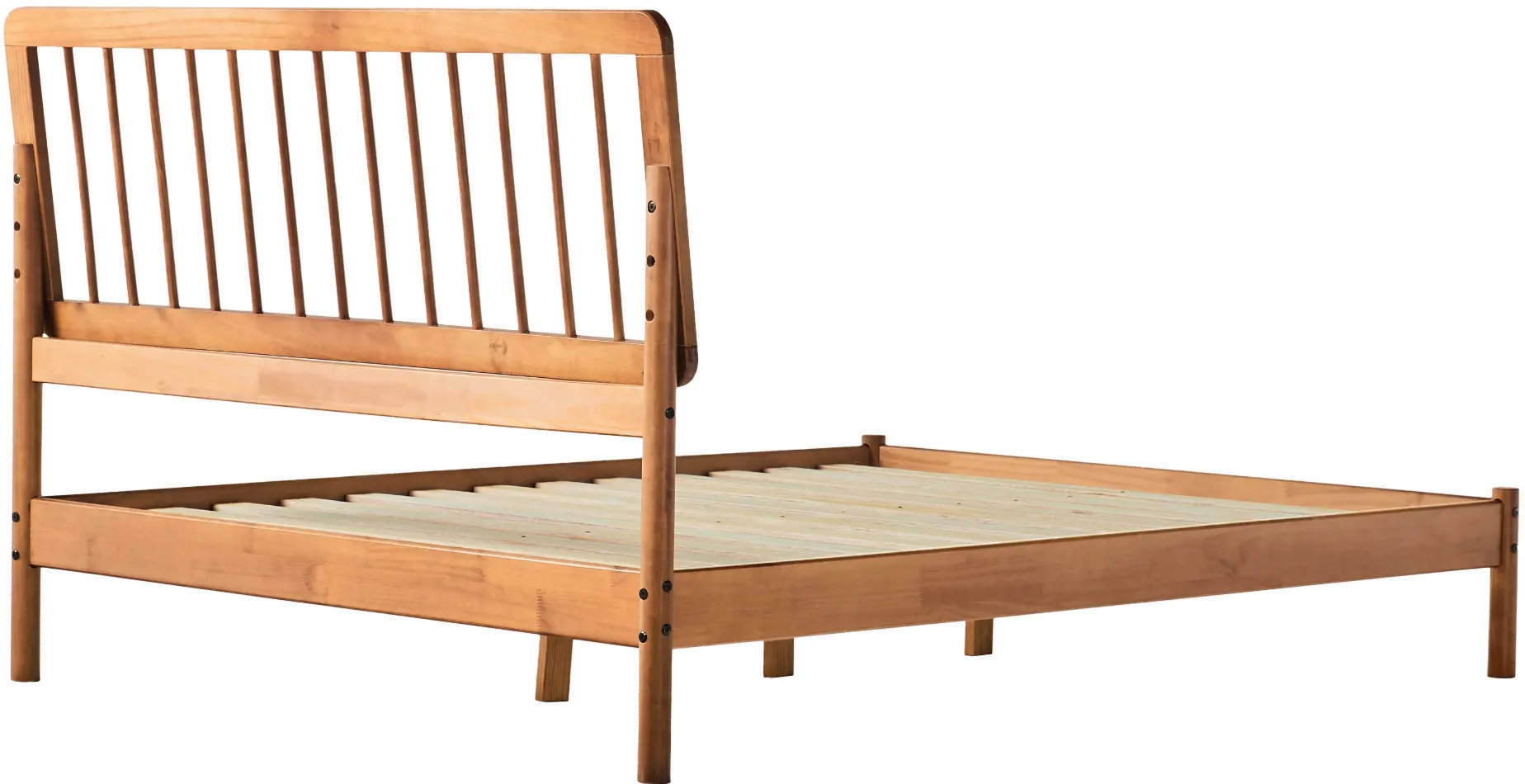CMAB5CCA Cama Caramel Wood Queen Spindle Bed-4
