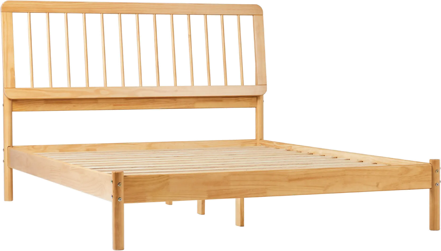 CMAB5CNP Cama Natural Wood Queen Spindle Bed-3