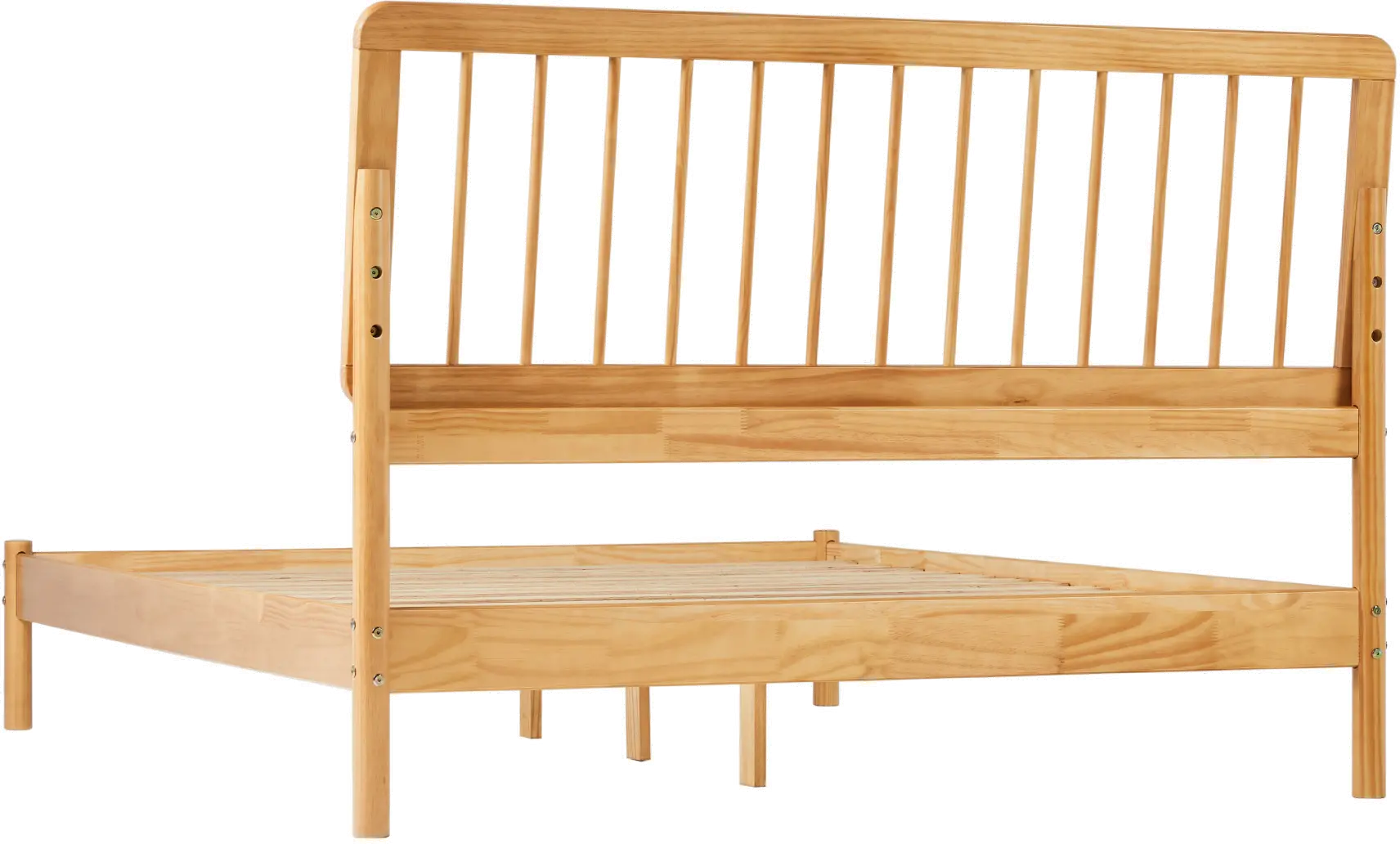 CMAB5CNP Cama Natural Wood Queen Spindle Bed-4