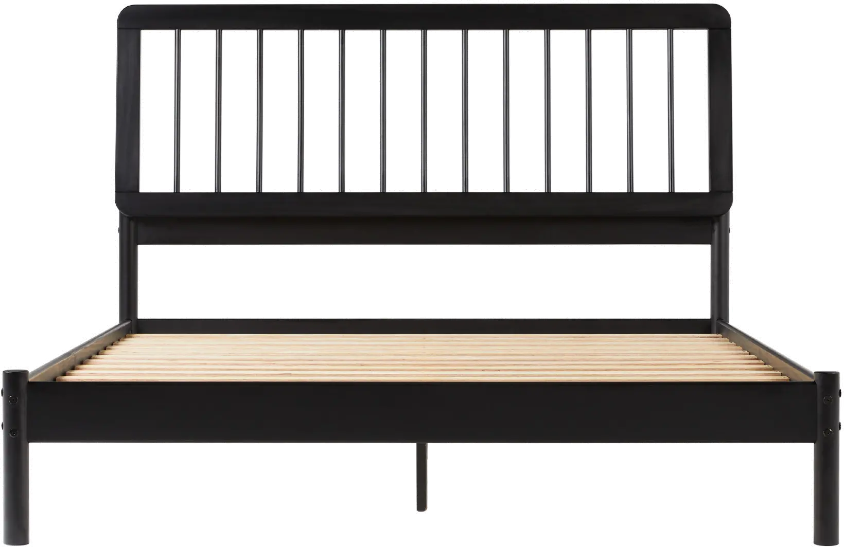 CMAB5CBL Cama Black Wood Queen Spindle Bed-1