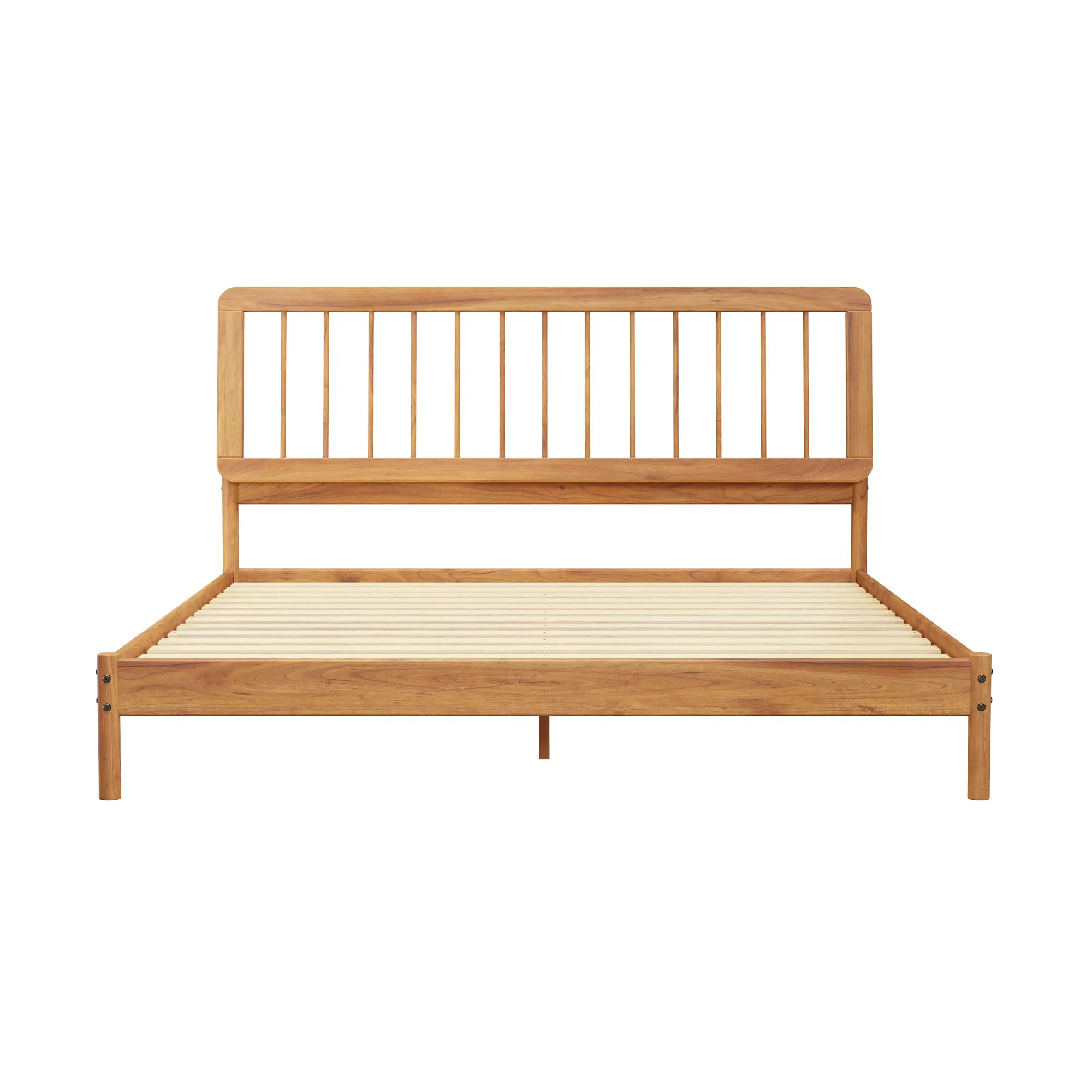 CMAB8BCA Cama Caramel Wood King Spindle Bed-1