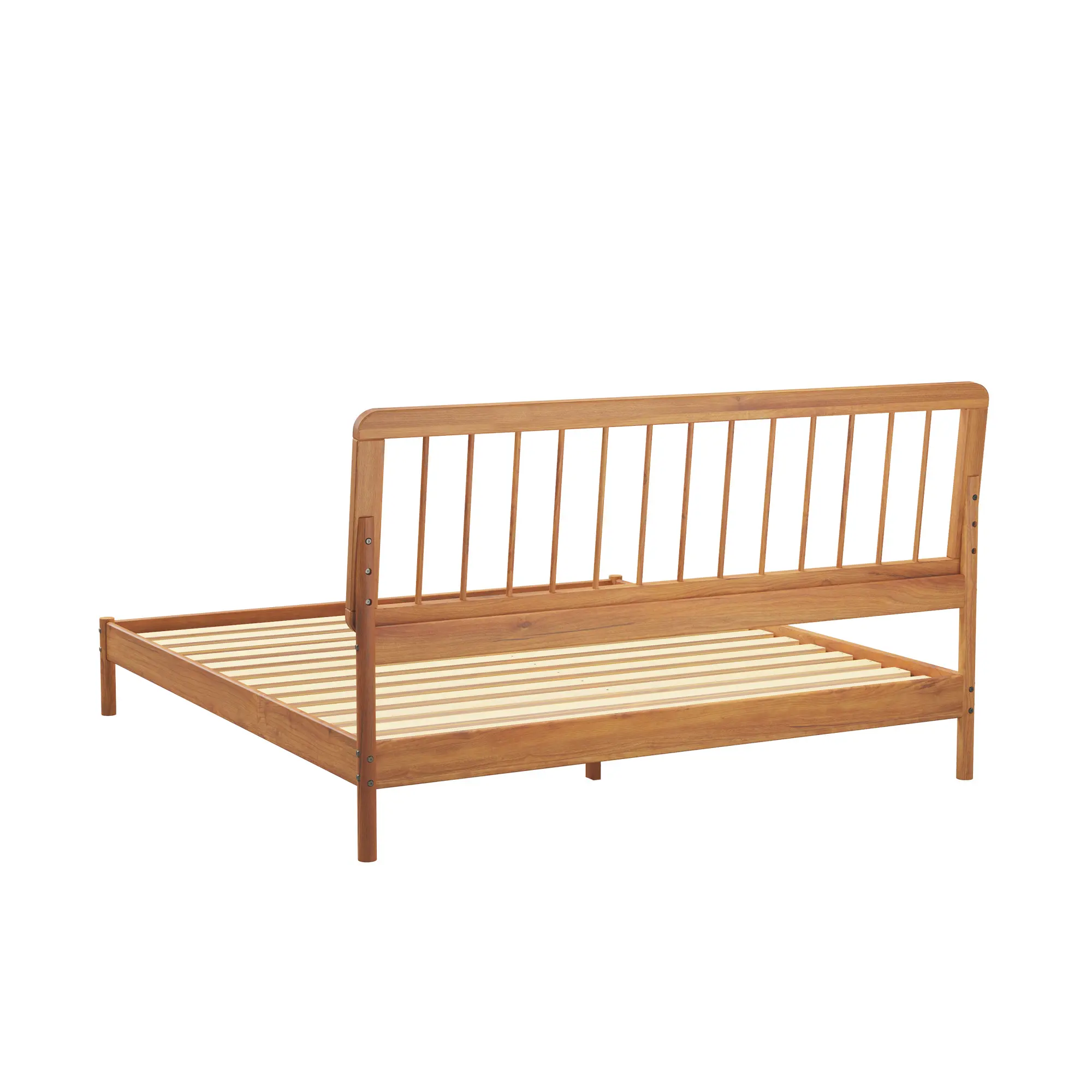 CMAB8BCA Cama Caramel Wood King Spindle Bed-4
