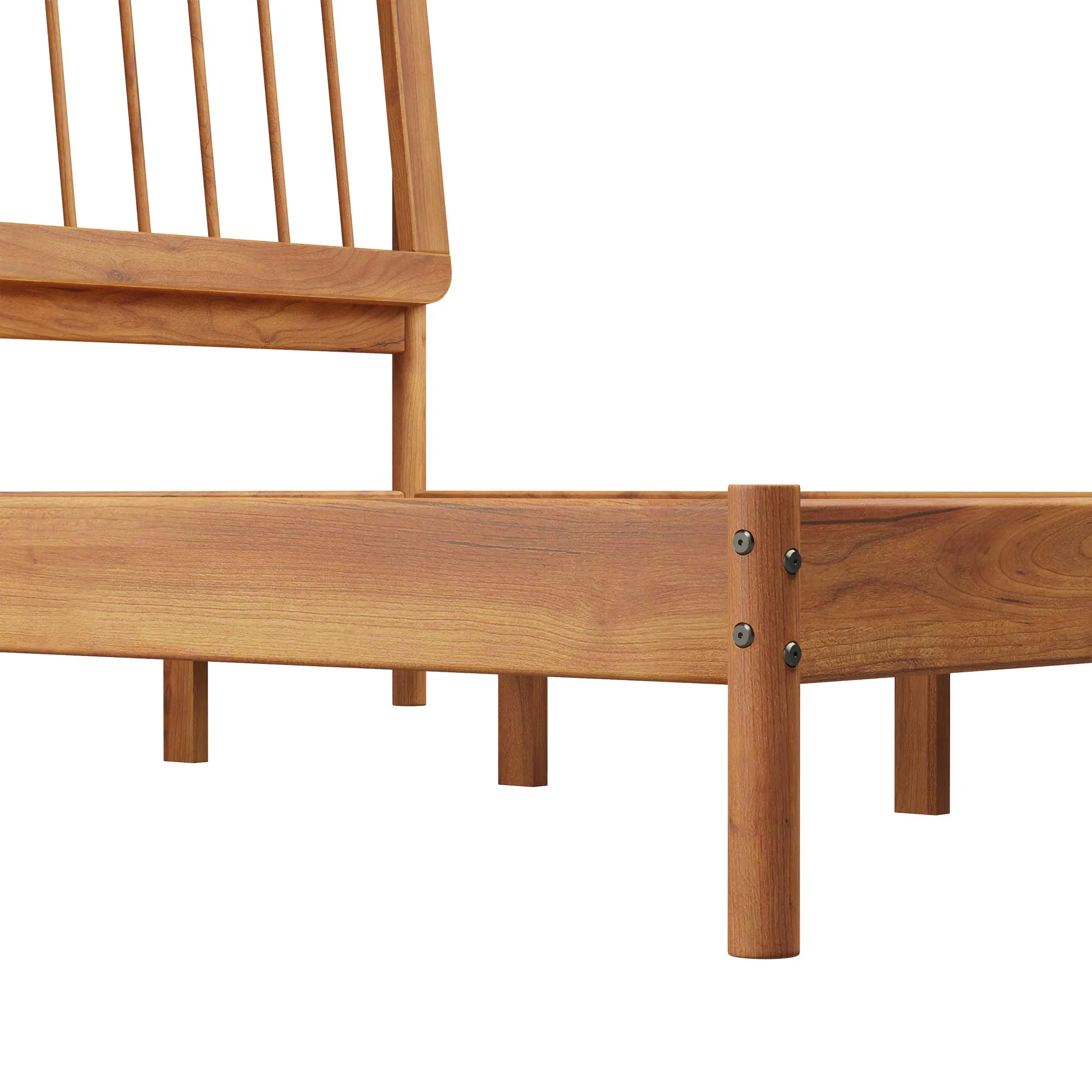 CMAB8BCA Cama Caramel Wood King Spindle Bed-7