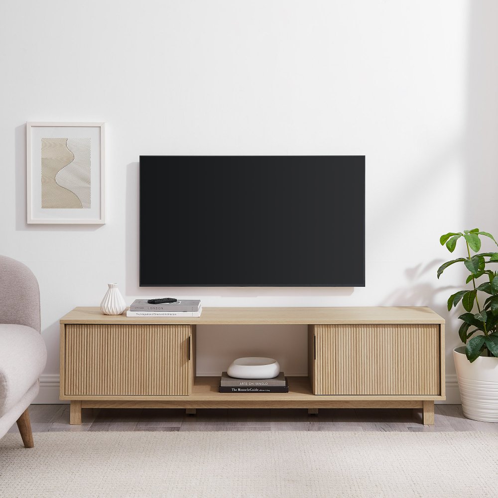 Arundo 58" 2 Door Oak TV Stand