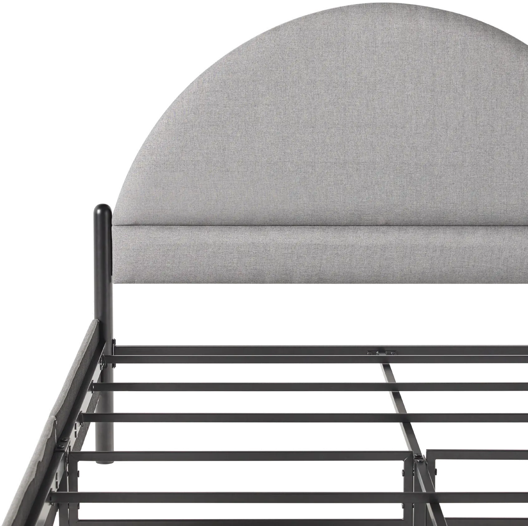 GASB5CGY Gastonia Queen Gray Upholstered Bed with Arched Headboard-5