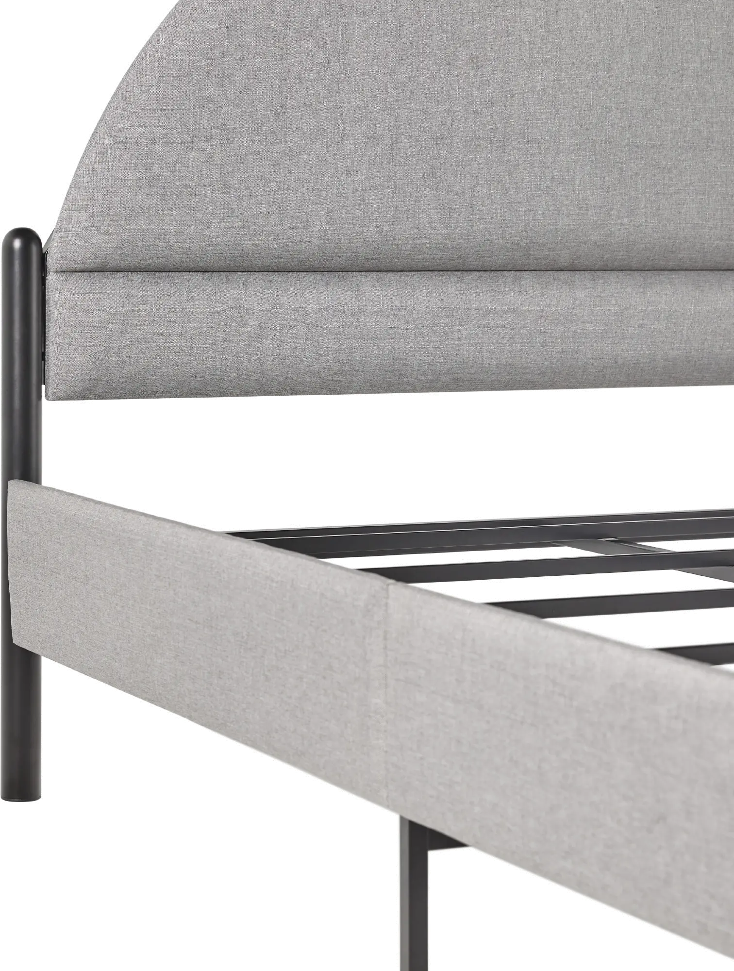 GASB5CGY Gastonia Queen Gray Upholstered Bed with Arched Headboard-6
