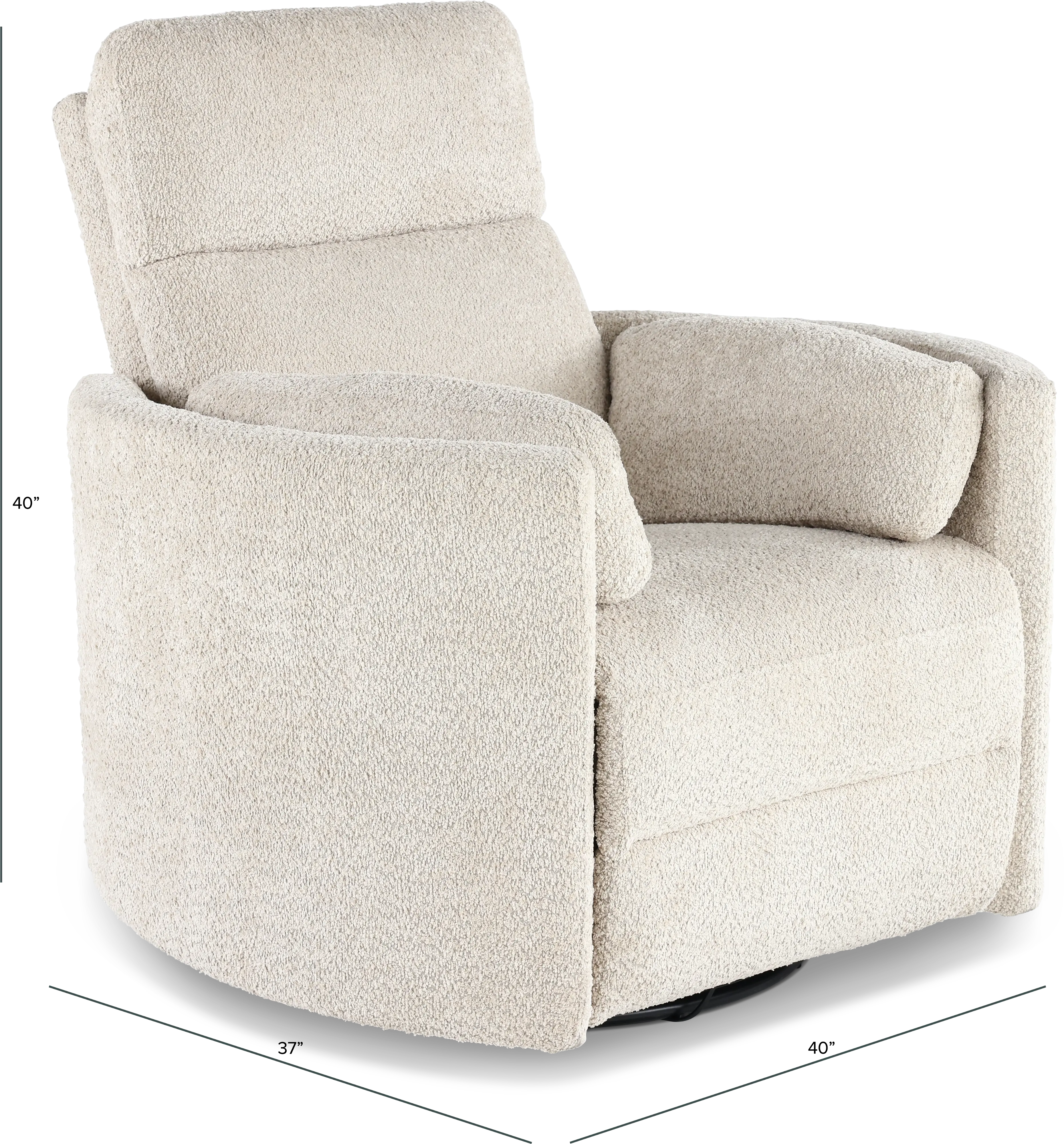 Modesto Buttercream Swivel Power Recliner-3
