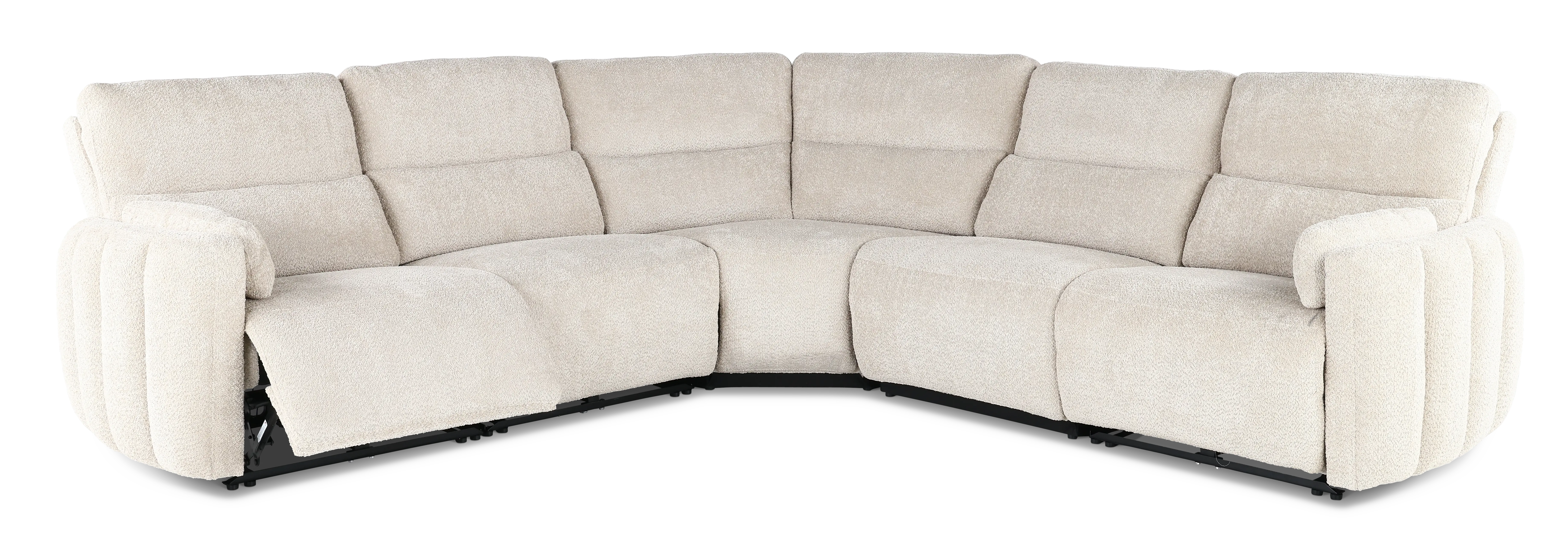 Modesto Buttercream 5-Piece Power Reclining Sectional-4