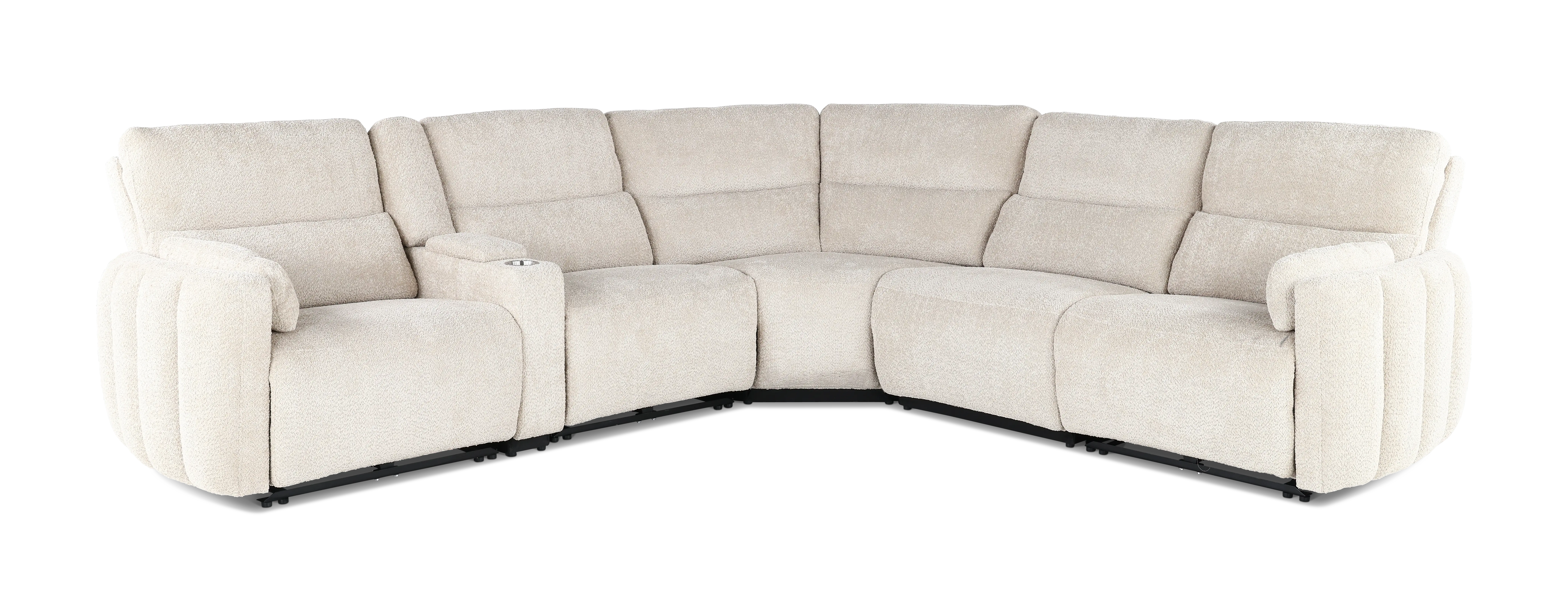 Modesto Buttercream 6-Piece Power Reclining Sectional-1