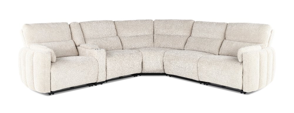Modesto Buttercream 6-Piece Power Reclining Sectional