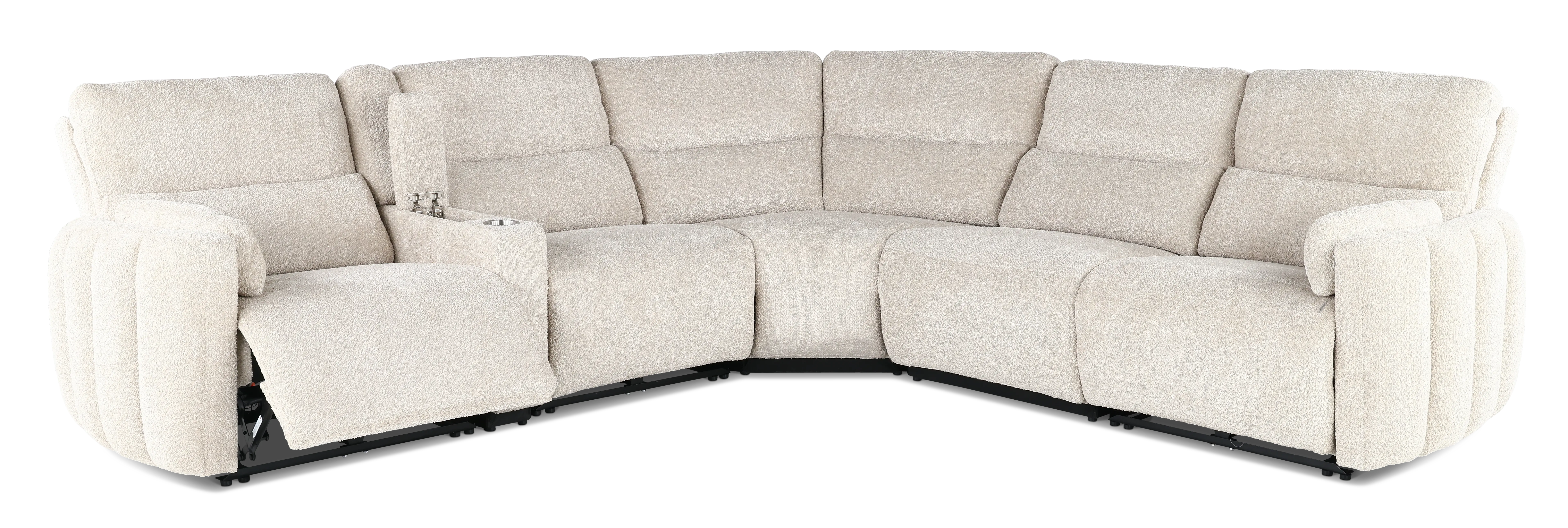 Modesto Buttercream 6-Piece Power Reclining Sectional-4