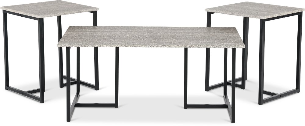 Nyla Gray 3-Piece Table Set