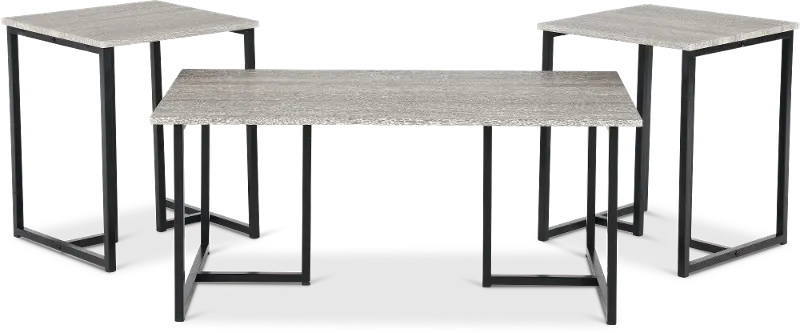 Nyla Gray 3-Piece Table Set