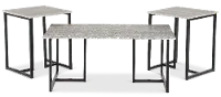 Nyla Gray and Black Tables, Set of 3