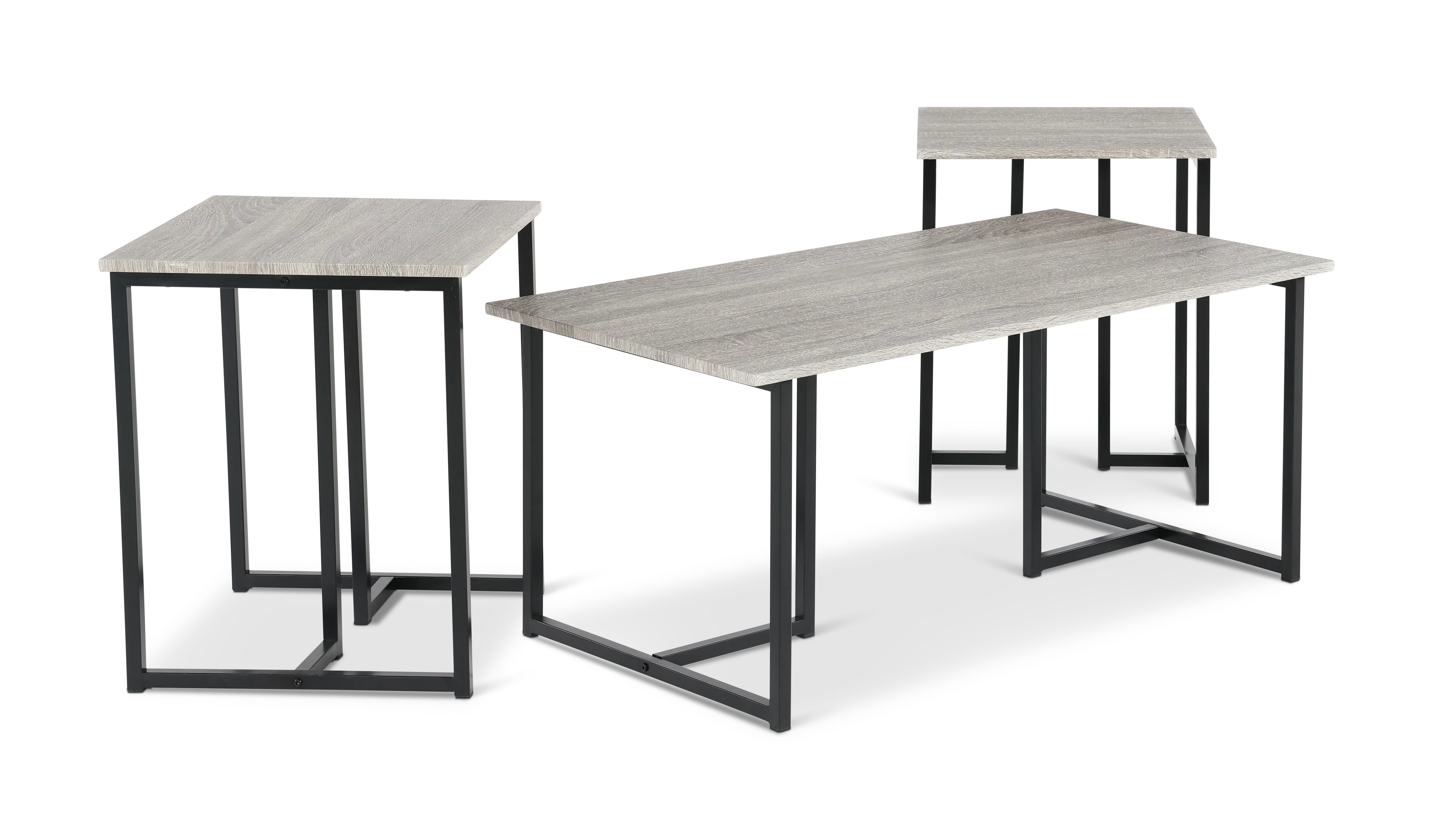 Nyla Gray and Black Tables, Set of 3-4