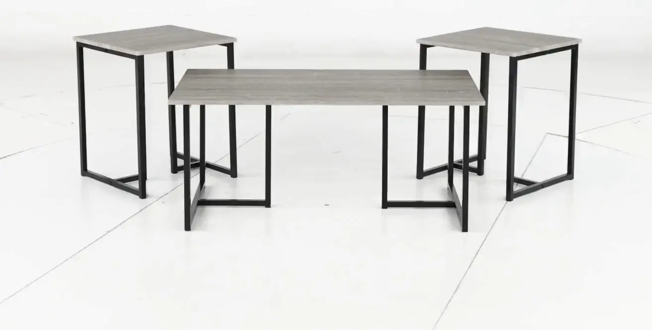 Nyla Gray and Black Tables, Set of 3-5