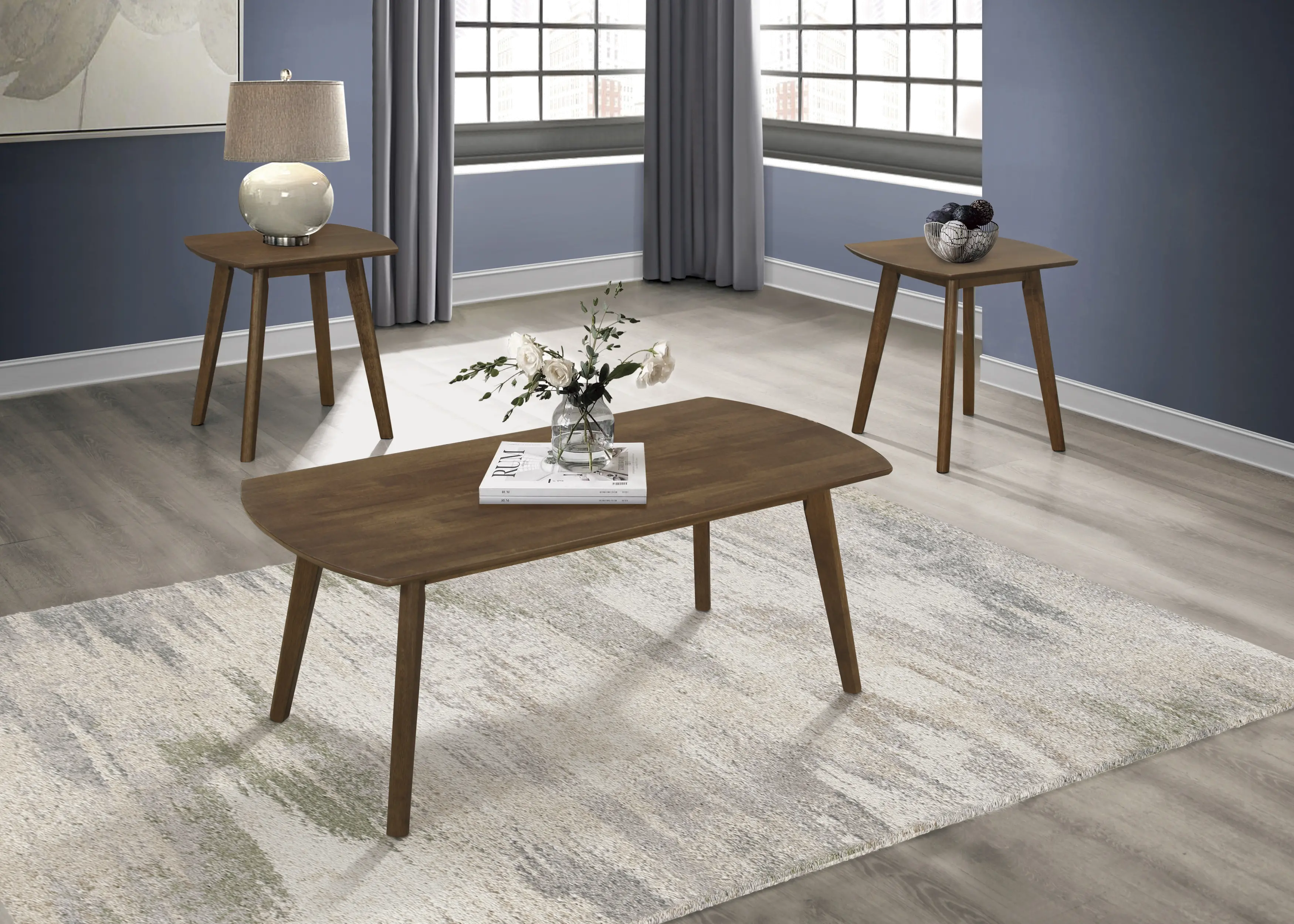 Damala Brown Occasional Table Set-2