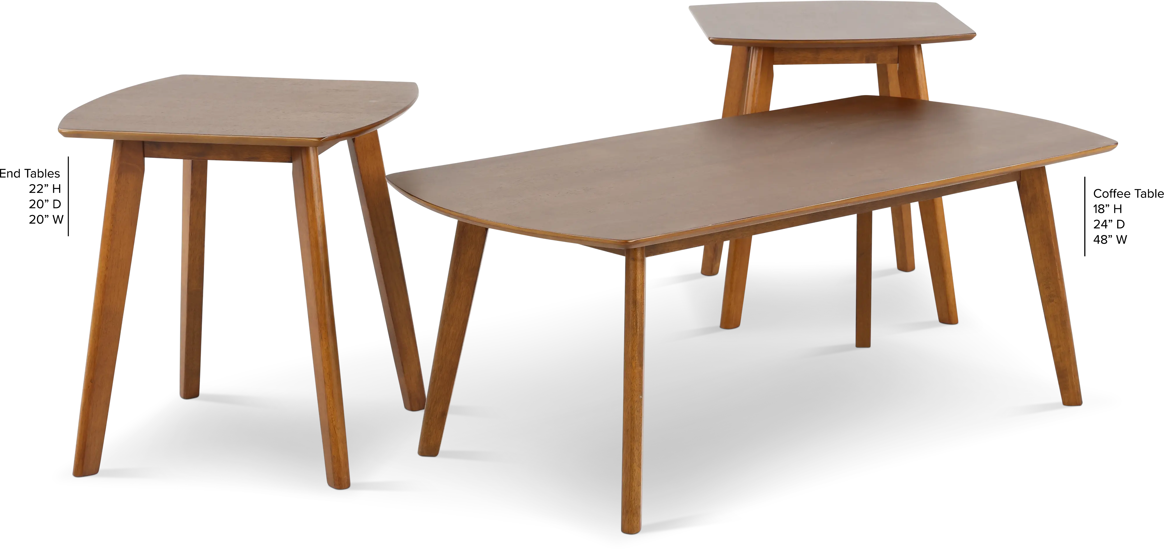 Damala Brown Occasional Table Set-3