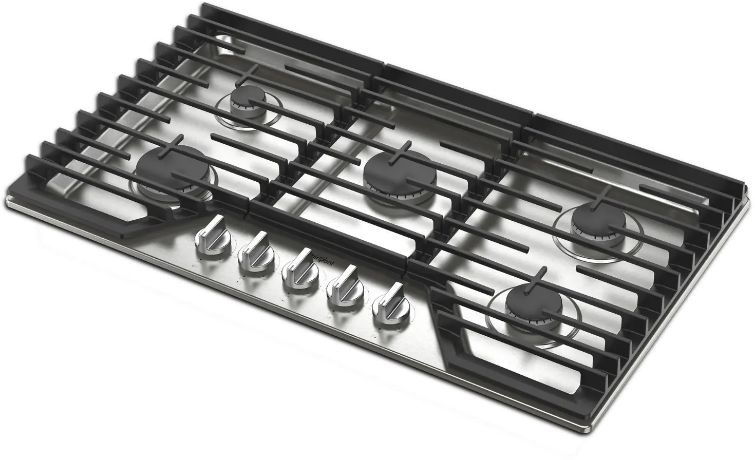 WCGK5036PS Whirlpool 36  Gas Cooktop with EZ-2-Lift™ Hinged Cast-Iron Grates - Stainless Steel-6