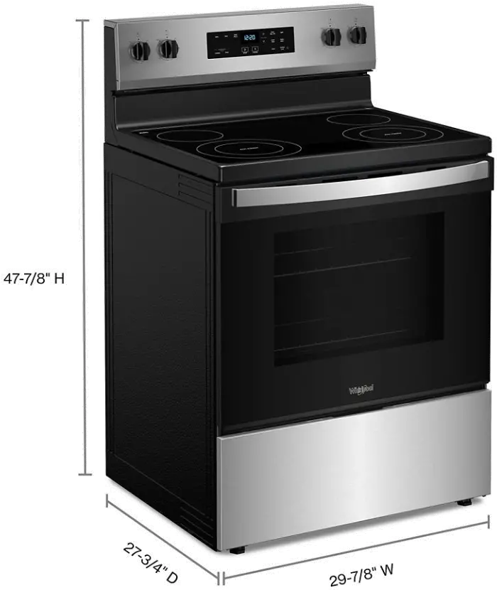 WFES3030RS Whirlpool 30  Electric Range with No Preheat Mode - Stainless Steel-3
