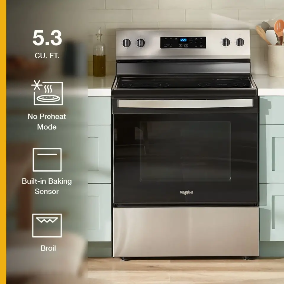 WFES3030RS Whirlpool 30  Electric Range with No Preheat Mode - Stainless Steel-4