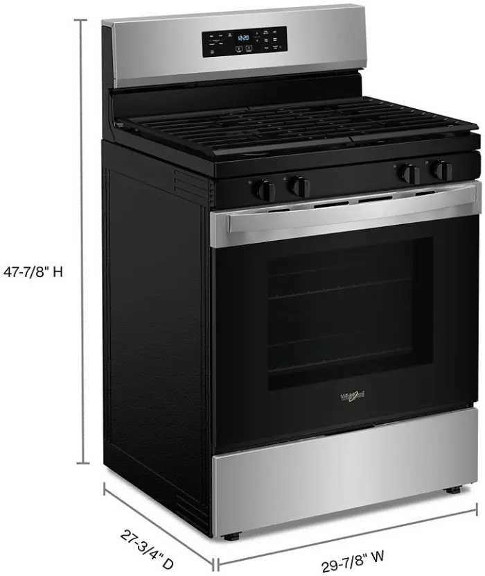 WFGS3530RS Whirlpool 30  Gas Range with No Preheat Mode - Stainless Steel-3