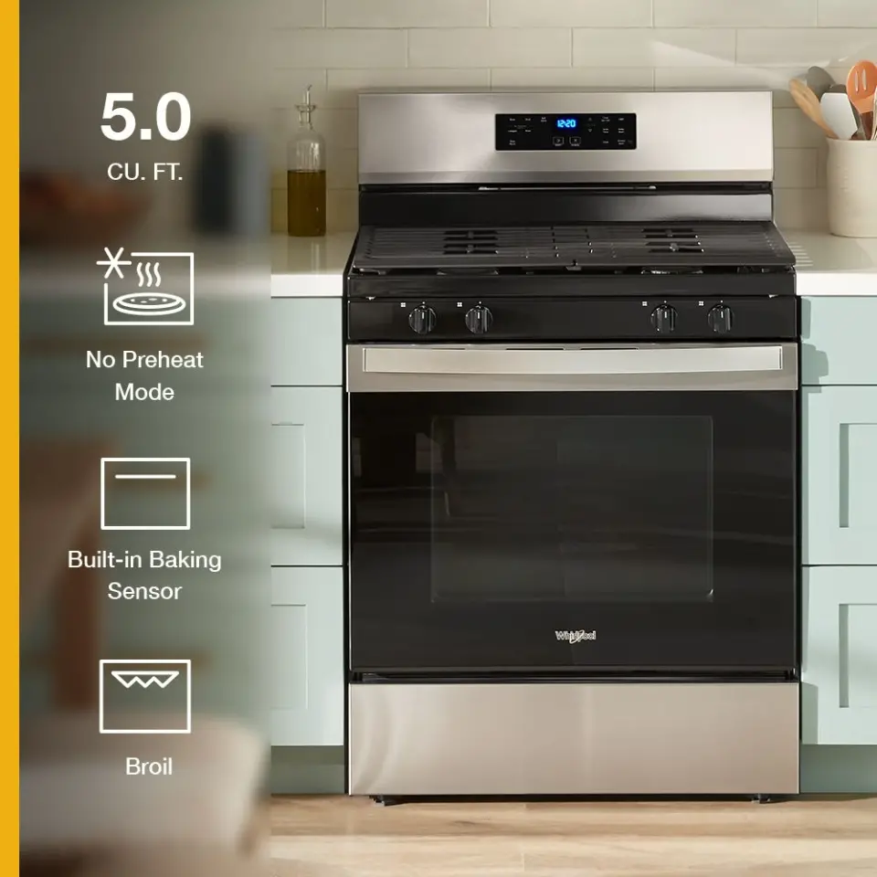 WFGS3530RS Whirlpool 30  Gas Range with No Preheat Mode - Stainless Steel-5