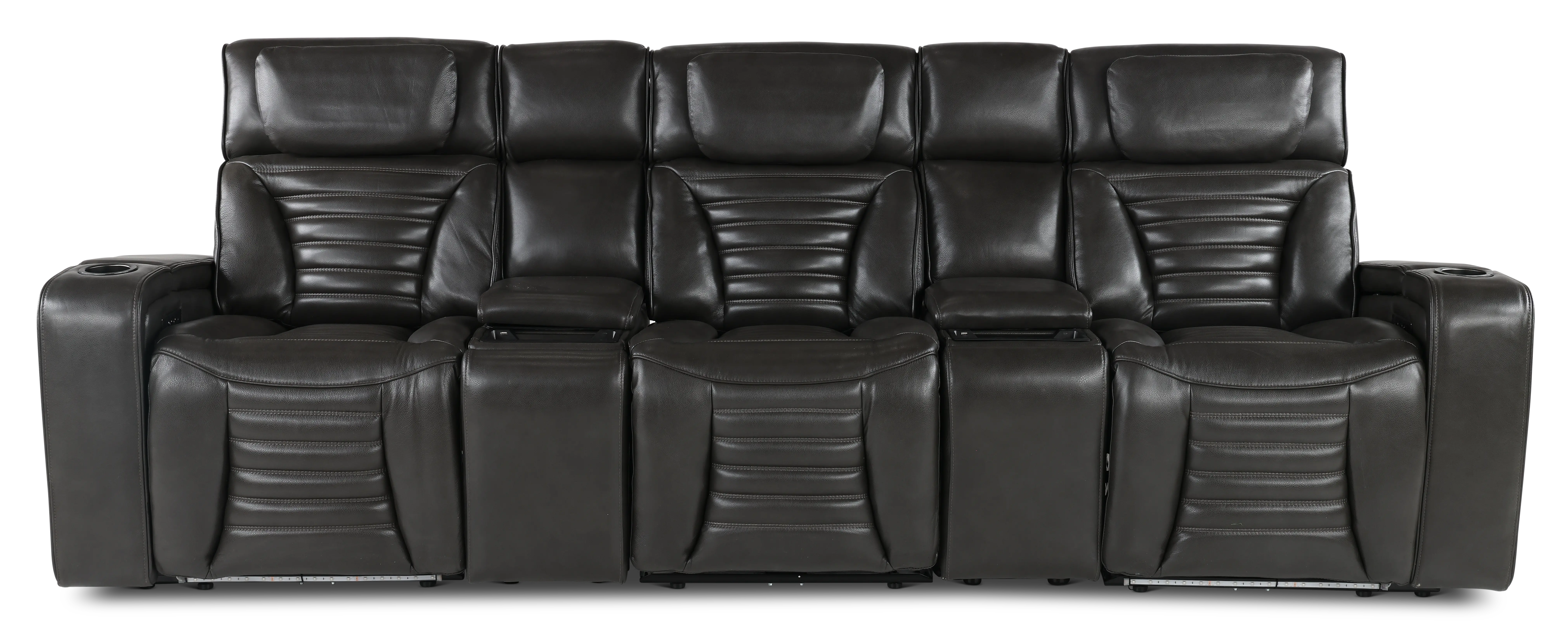 Transformer Dark Gray Zero-Gravity Power Reclining Home Theater Seating-1