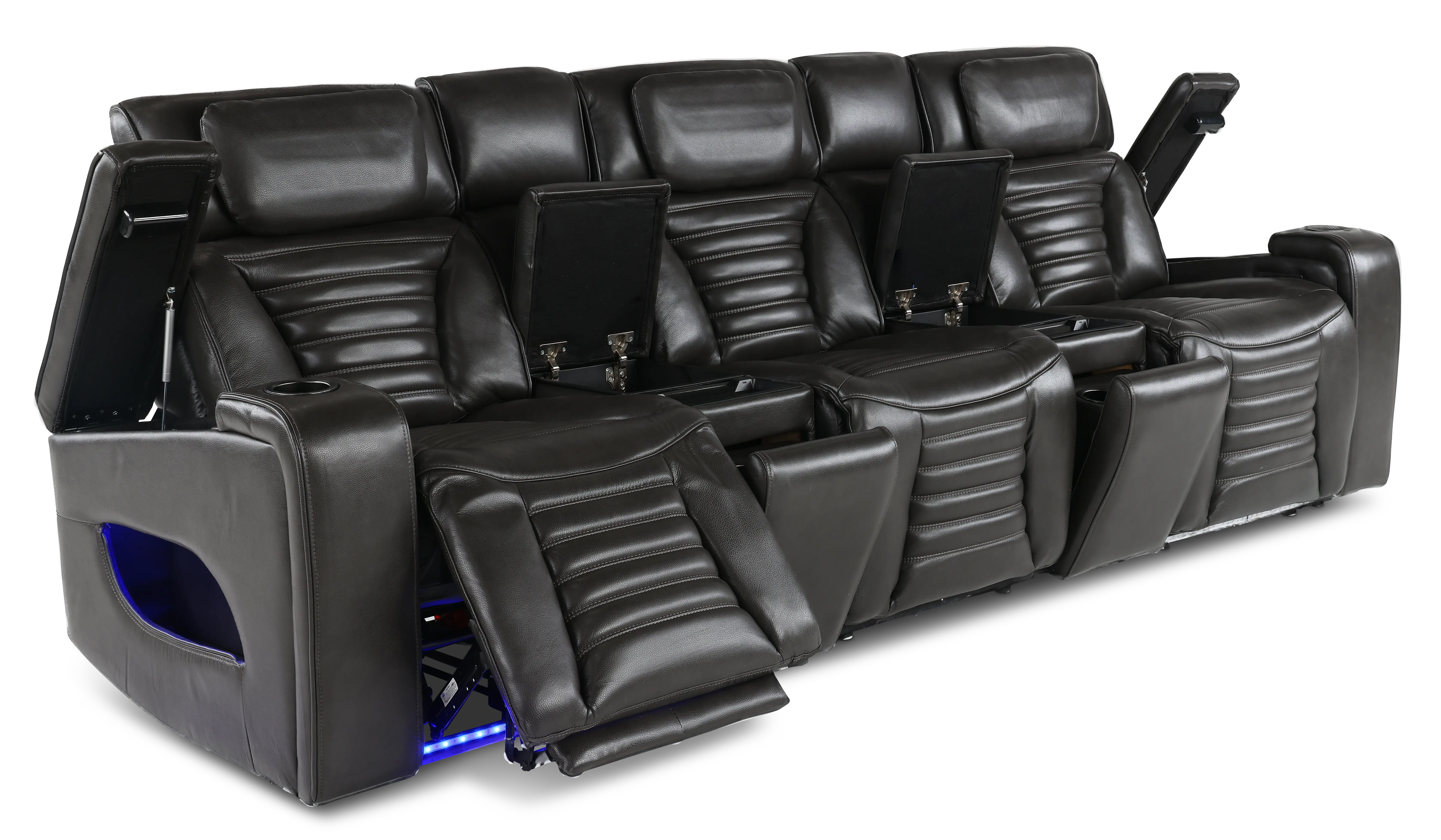 Transformer Dark Gray Zero-Gravity Power Reclining Home Theater Seating-5