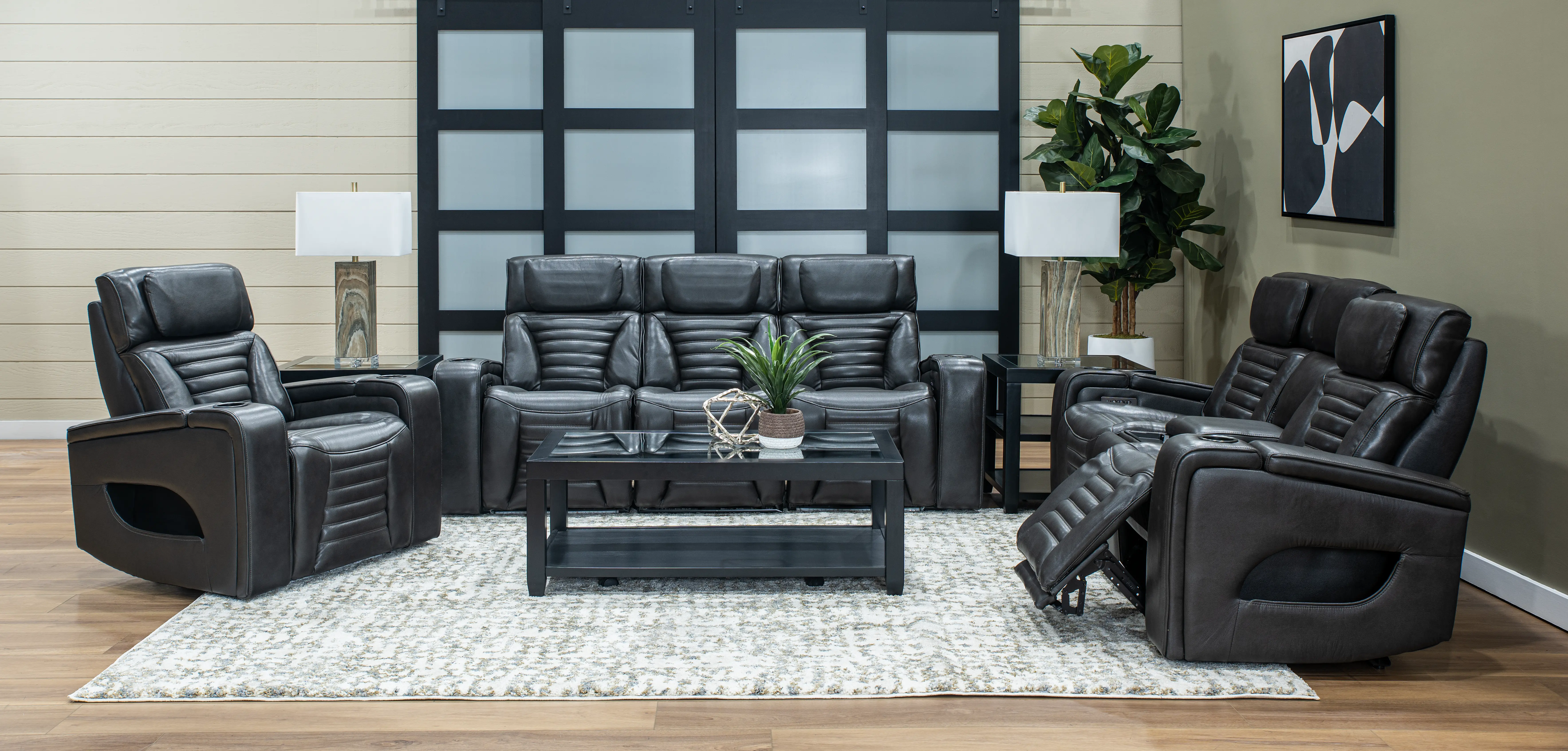 Transformer Dark Gray Zero-Gravity Power Reclining Sofa-2