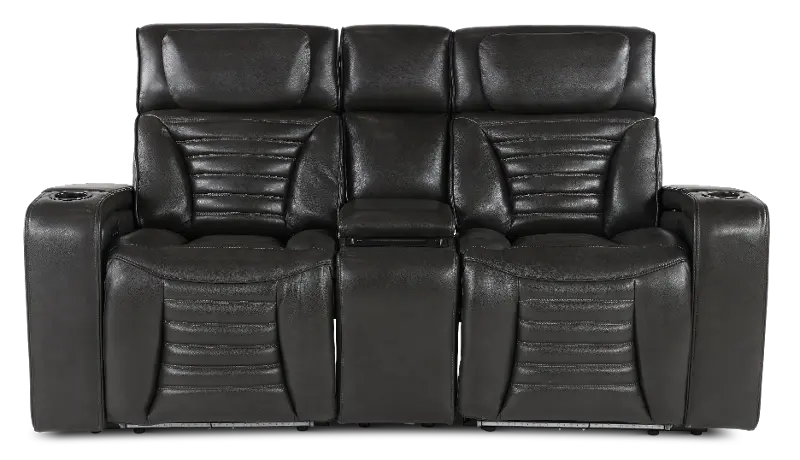 Transformer Dark Gray Zero-Gravity Power Reclining Loveseat