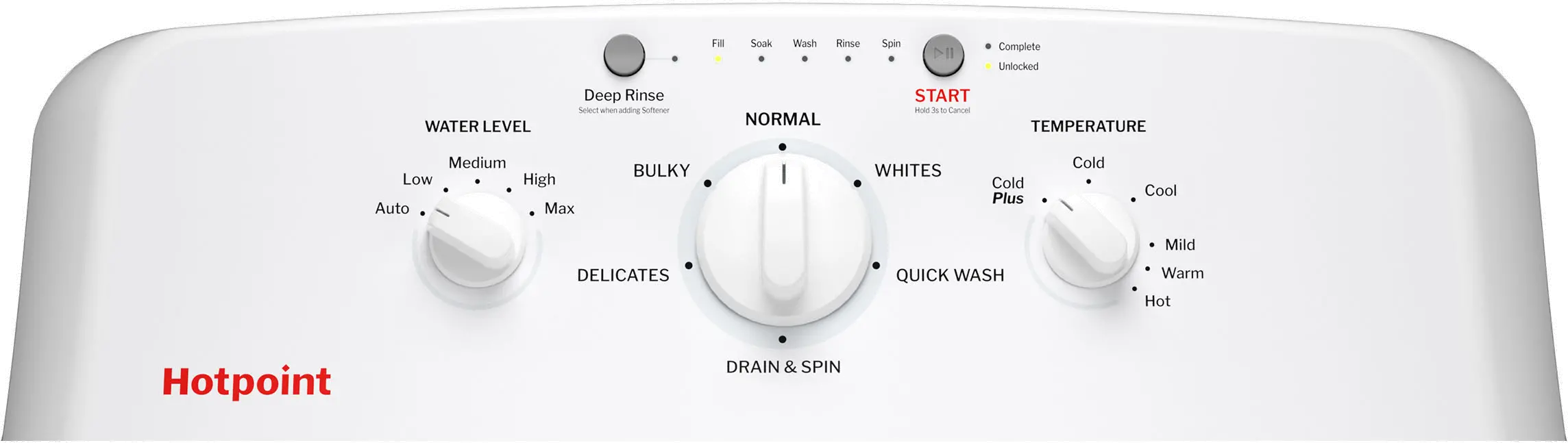 HTW265ASWWW Hotpoint 4.0 Cu Ft Top Load Washer - White-3