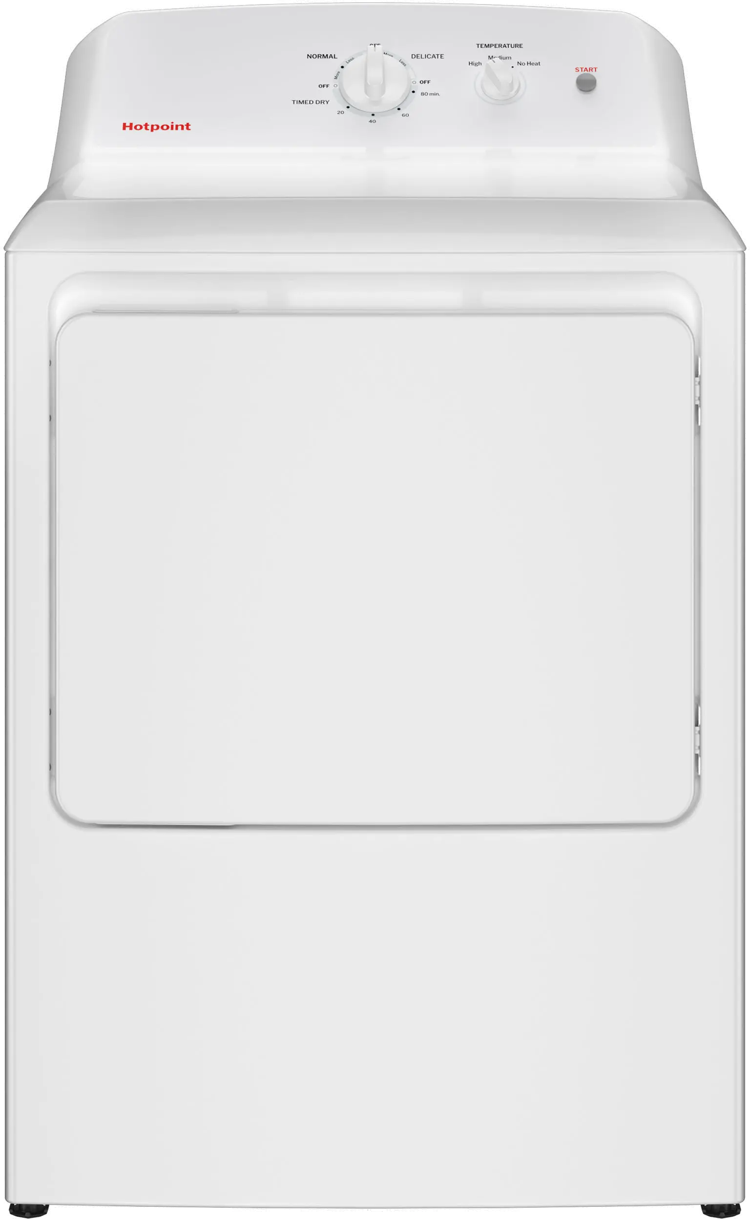 HTX26EASWWW Hotpoint 6.2 Cu Ft Electric Dryer - White-1