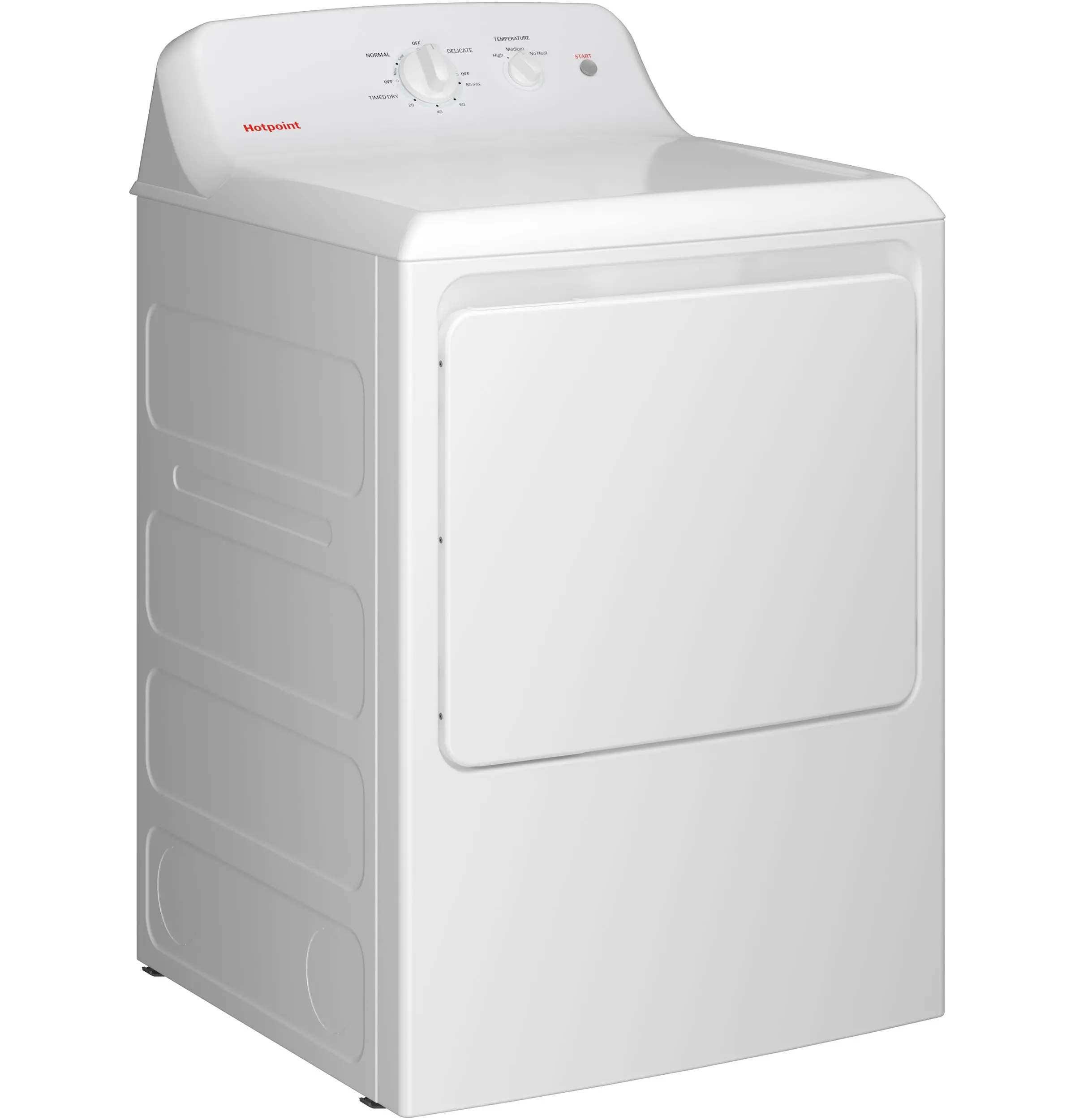 HTX26EASWWW Hotpoint 6.2 Cu Ft Electric Dryer - White-11
