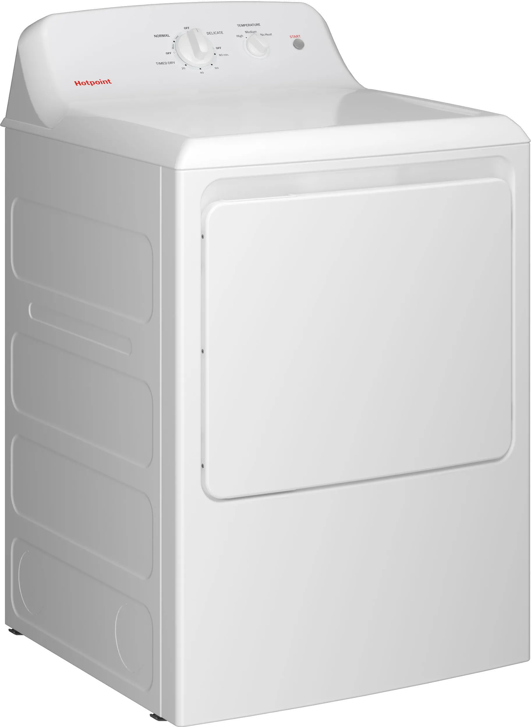 HTX26EASWWW Hotpoint 6.2 Cu Ft Electric Dryer - White-11