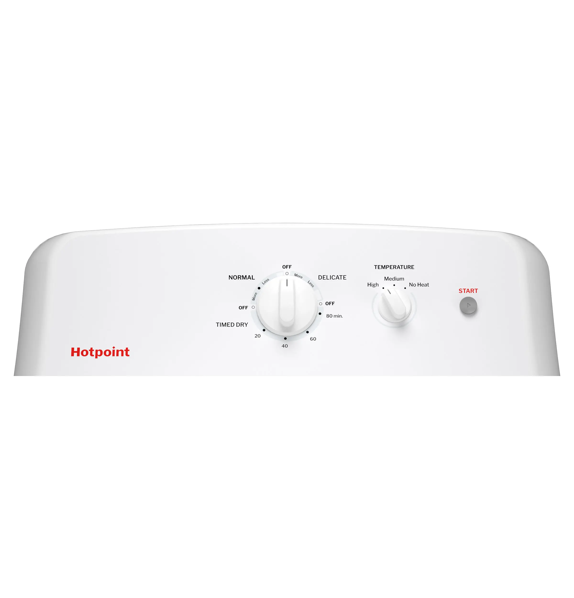 HTX26EASWWW Hotpoint 6.2 Cu Ft Electric Dryer - White-4