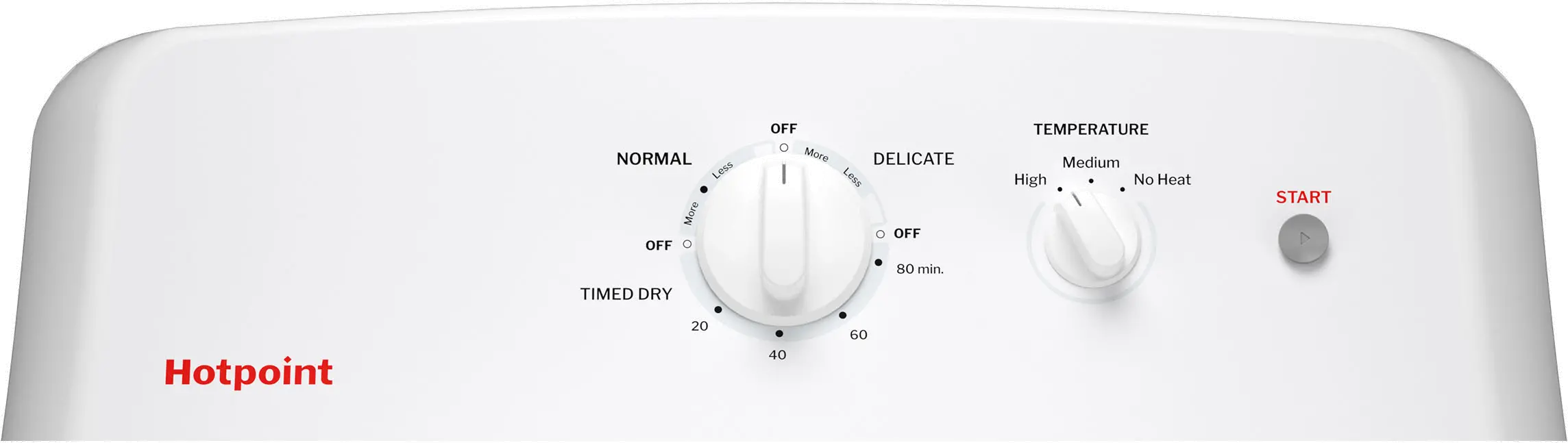 HTX26EASWWW Hotpoint 6.2 Cu Ft Electric Dryer - White-4