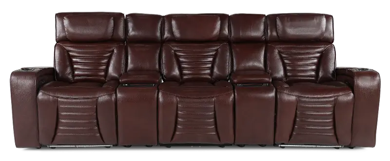 Transformer Mahogany Zero-Gravity Power Reclining Home Theater Seating
