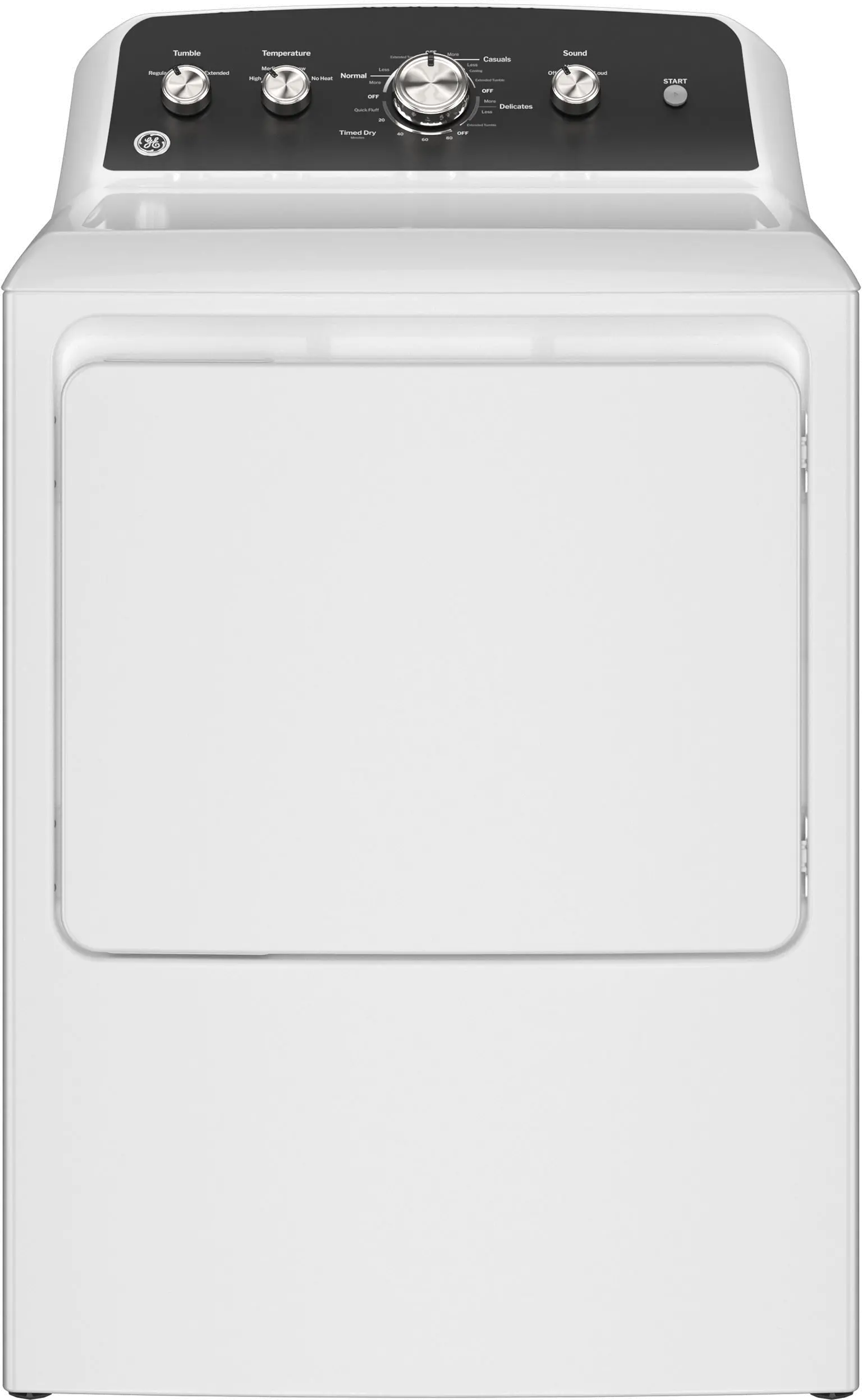 GTD48GASWWB GE 7.2 Cu Ft Gas Dryer - White-1