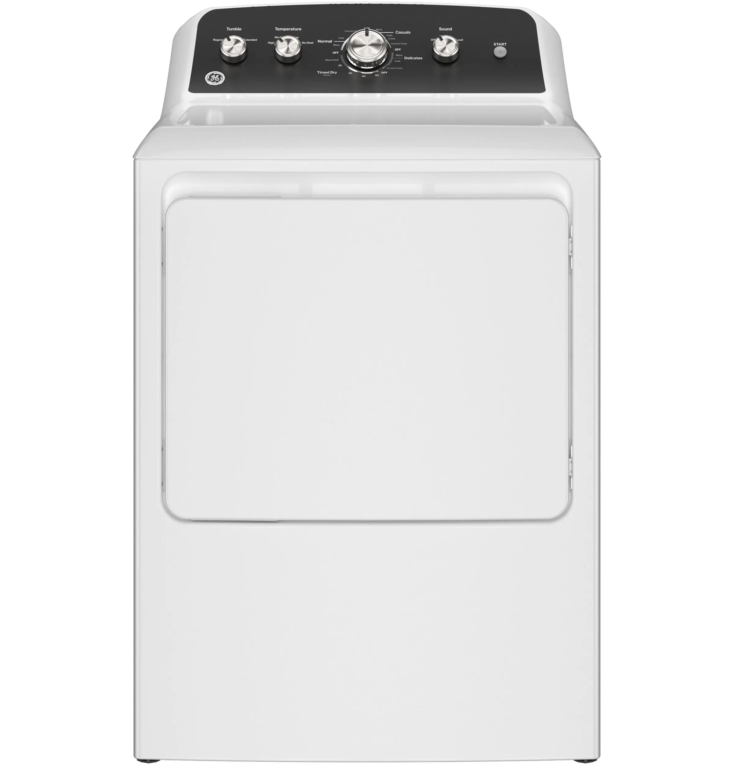 GTD48GASWWB GE 7.2 Cu Ft Gas Dryer - White-1