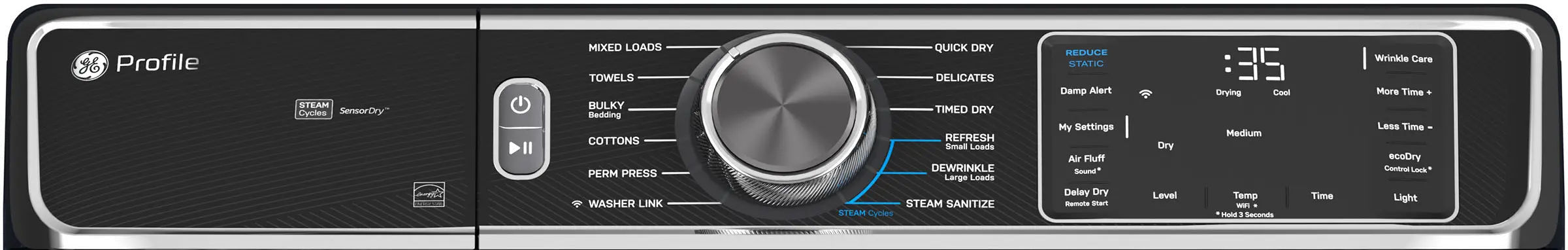 PFD87GSPVRS GE Profile 7.8 Cu Ft Smart Gas Dryer - Sapphire Blue-4
